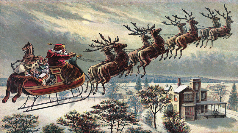 Santa Claus Sleigh and Reindeer tlg.png