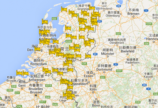 难民潮走向,荷兰目前共有70个难民收容所,看看你家附近有吗