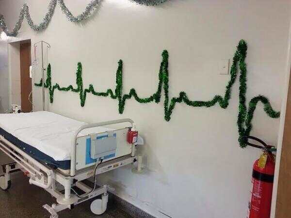 原来医院都是这样庆祝圣诞节的?就问这种创意你想不想到!