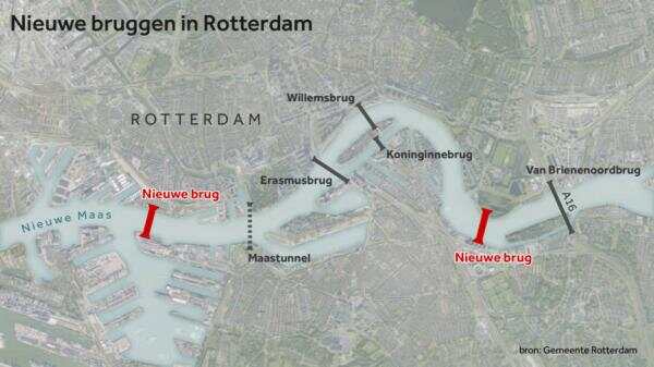荷兰鹿特丹马斯河将新建两道桥